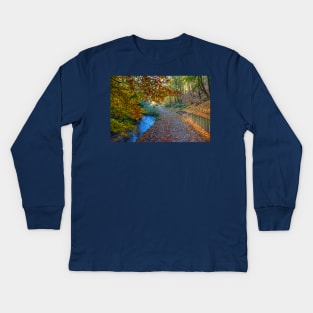 Hubbards Hills, Louth, Lincolnshire, Autumn Leaves Kids Long Sleeve T-Shirt